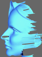 Denoising the output of a 3D scanning system is one of the primary applications of our techniques.