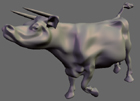 Multiresolution edited and frequency enhanced cow given as an arbitrary connectivity mesh.