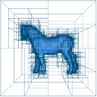 Adaptive octree approximation of the horse
model to level 3